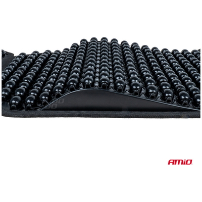 ΠΛΑΤΟΚΑΘΙΣΜΑ ΜΕ ΧΑΝΤΡΕΣ ΚΑΙ ΜΑΞΙΛΑΡΑΚΙ ΜΕΣΗΣ ΜΕ ΚΑΛΥΨΗ ΣΕ ΠΡΟΣΚΕΦΑΛΟ 126x44cm ΜΑΥΡΟ AMIO - 1 Τεμ.