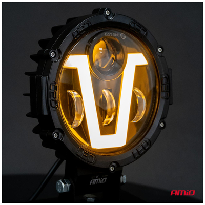 ΠΡΟΒΟΛΕΑΣ ΕΡΓΑΣΙΑΣ ΣΤΡΟΓΓΥΛΟΣ V-LIGHT 5.500lm 9>36V 60W 6.000K Φ198x172x60mm 4 ΧΡΗΣΕΩΝ ΑΜΙΟ - 1 ΤΕΜ.