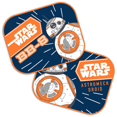 ΗΛΙΟΠΡΟΣΤΑΣΙΕΣ ΠΛΑΙΝΕΣ STAR WARS BB8 ΜΕ ΒΕΝΤΟΥΖΑ 44x35cm AMIO - 2 Τεμ.