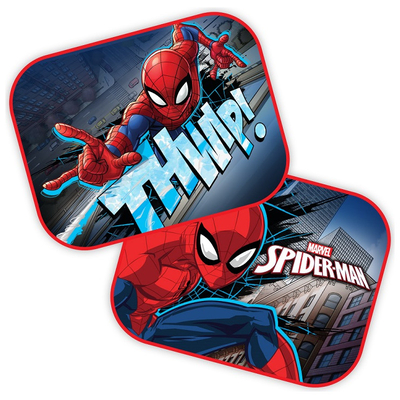 ΗΛΙΟΠΡΟΣΤΑΣΙΕΣ ΠΛΑΙΝΕΣ SPIDERMAN ΜΕ ΒΕΝΤΟΥΖΑ 44x35cm AMIO - 2 Τεμ.