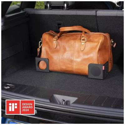 ΣΤΑΘΕΡΟΠΟΙΗΤΗΣ / ΔΙΑΧΩΡΙΣΤΙΚΟ STOPPER NOOK ΓΙΑ ΤΟ ΠΟΡΤ ΜΠΑΓΚΑΖ ΑΠΟ ΠΛΑΣΤΙΚΟ ΣΕ ΜΑΥΡΟ ΧΡΩΜΑ ΜΕ ΑΝΤΙΟΛΙΣΘΗΤΙΚΑ ΜΑΞΙΛΑΡΑΚΙΑ ΚΑΙ ΑΥΤΟΚΟΛΛΗΤΑ ΤΥΠΟΥ VELCRO RATI - 2 ΤΕΜ.