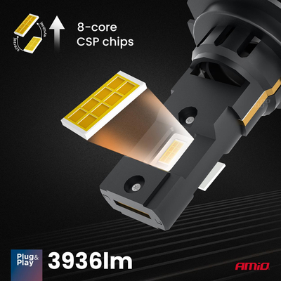 ΛΑΜΠΕΣ LED FULL CAN BUS H7 12V 44W 6.500K 3.936lm CSP X4 SERIES AVIATOR PLUG & PLAY ΑΜΙΟ - 2 ΤΕΜ.