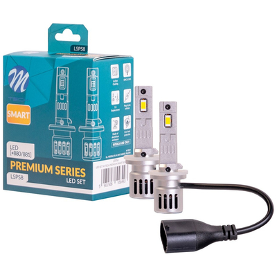ΛΑΜΠΕΣ LED H27 880/H27 881 12V 70W 4000lm 6.000K CSP 3570 LED KIT CAN-BUS PREMIUM SMART SERIES  M-TECH - 2 τεμ.