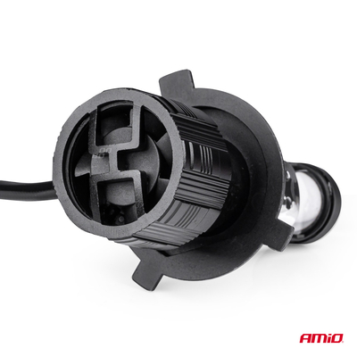 ΛΑΜΠΕΣ H4 PL-LENS SERIES 9>36V 60W 5.000K 3.800lm LED 2x4575 SMD CAN-BUS ΜΕ ΠΡΟΤΖΕΚΤΟΡΑ AMIO - 1 Τεμ.