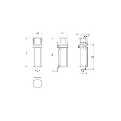 ΣΤΡΟΓΓΥΛΟ ΚΟΥΤΙ ΦΥΛΑΞΗΣ-ΘΗΚΗ ΕΓΓΡΑΦΩΝ (340,5χ98mm) ECO-LINE ΣΕ ΜΑΥΡΟ ΧΡΩΜΑ LAMPA - 1 ΤΕΜ.