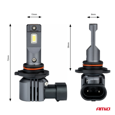 ΛΑΜΠΕΣ LED HB3 12V 44W 6.500K 3.936lm LED X4 SERIES AVIATOR PLUG & PLAY AMIO -  2 ΤΕΜ.