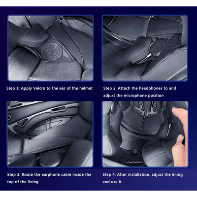 Ασύρματη ενδοεπικοινωνία κράνους μοτοσυκλέτας - Bluetooth - GT0 - Fineblue - 700475