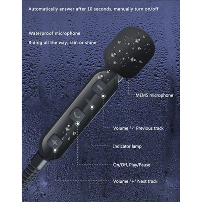 Ασύρματη ενδοεπικοινωνία κράνους μοτοσυκλέτας - Bluetooth - GT0 - Fineblue - 700475