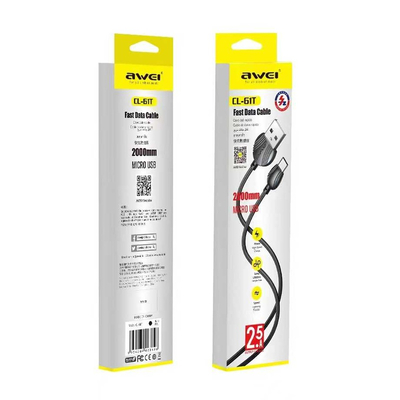 Καλώδιο φόρτισης & data - Type-C - CL-61T - AWEI - 1m - 887752
