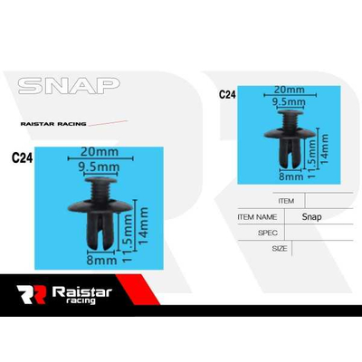 Σετ συνδετήρες αυτοκινήτου - 10pcs - R-F16101-07 - 180864