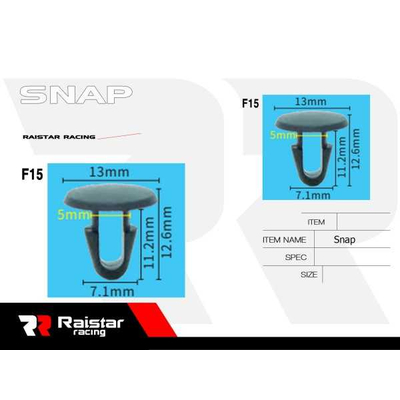 Σετ συνδετήρες αυτοκινήτου - 10pcs - R-F16101-23 - 180868