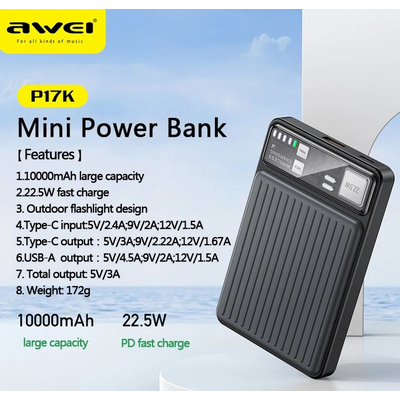 Powerbank - P17K - 10.000mah - 22.5W - AWEI - 005197