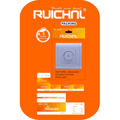 Εντοιχιζόμενος ρυθμιστής στροφών αέρα - 400VA - 220V - Pearl - 071918
