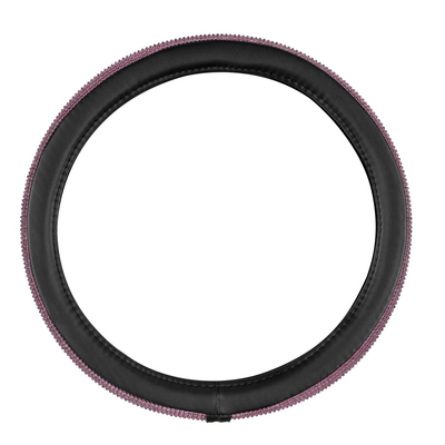 ΚΑΛΥΜΜΑ ΤΙΜΟΝΙΟΥ DIAMONDS PINK (Μ) 37/39cm ΣΥΝΘΕΤΙΚΟ ΔΕΡΜΑ SKEENTEX ΜΑΥΡΟ/POZ LAMPA  - 1 ΤΕΜ.