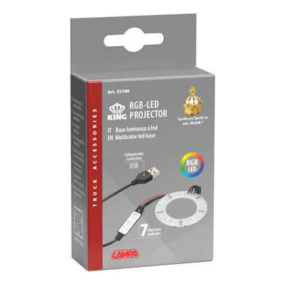 ΒΑΣΗ ΦΩΤΙΖΟΜΕΝΗ ΑΡΩΜΑΤΙΚΟΥ KING RGB LED ΜΕ ΚΑΛΩΔΙΟ ΦΟΡΤΙΣΗΣ USB 5V/140cm (ΜΟΝΟ ΓΙΑ L3523.8 ΓΙΑΣΕΜΙ) LAMPA  - 1 ΤΕΜ.