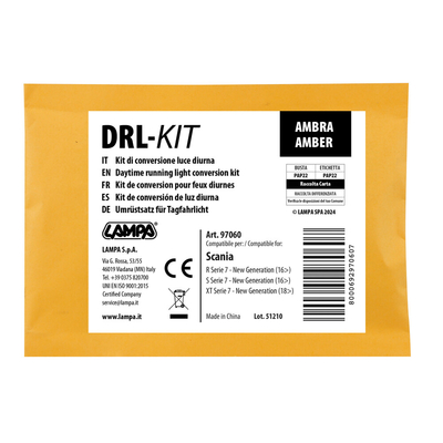 ΚΙΤ ΜΕΤΑΤΡΟΠΗΣ ΦΩΤΩΝ ΗΜΕΡΑΣ ΣΕ ΠΟΡΤΟΚΑΛΙ DRL-KIT HOLLAND STYLE ΓΙΑ MAN TGX 07/2020+ LAMPA - 1 Tεμ.