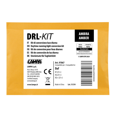 ΚΙΤ ΜΕΤΑΤΡΟΠΗΣ ΦΩΤΩΝ ΗΜΕΡΑΣ ΣΕ ΠΟΡΤΟΚΑΛΙ DRL-KIT HOLLAND STYLE ΓΙΑ DAF XF/XG/XG+ 06/2021+ LAMPA - 1 Tεμ.