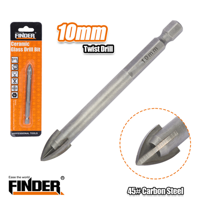 Τρυπάνι γυαλιού/πλακιδίων τετράκοπο - 10mm - Finder - 196673