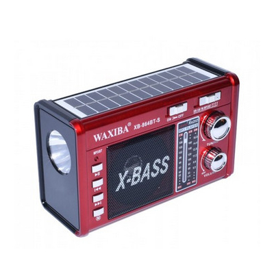 Επαναφορτιζόμενο ραδιόφωνο με ηλιακό πάνελ - XB864 BT-S - 108648 - Red