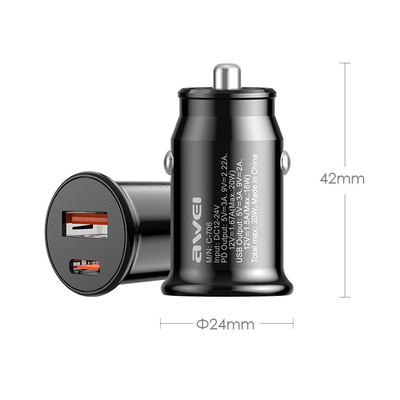 Φορτιστής αναπτήρα αυτοκινήτου - Quick Charger - C706 - AWEI - 888421