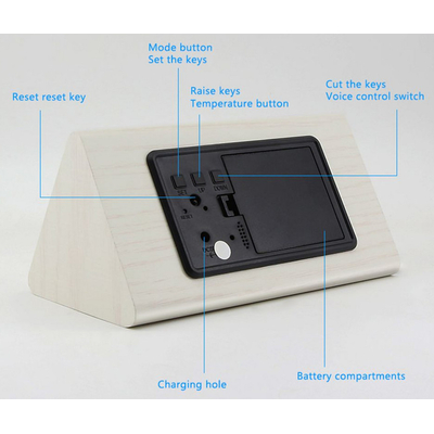 Ψηφιακό ρολόι - Ξυπνητήρι - ET011 - 909443 - Brown