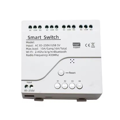 4-CHANNEL SmartTuya WiFi Switch module, Tuya App. - SMART015