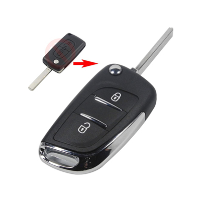 ΑΝΤΑΛΛΑΚΤΙΚΟ ΚΛΕΙΔΙ ΜΕ ΚΑΛΥΜΜΑ 2 ΚΟΥΜΠΙΑ ΜΕ ΜΠΑΤΑΡΙΑ ΓΙΑ PEUGEOT 307 DGA - 1 ΤΕΜ