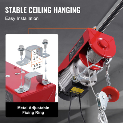 Βαρούλκο γερανού ηλεκτρικού ανυψωτικού VEVOR 880 λίβρες με ενσύρματο τηλεχειριστήριο 14 ποδιών 230 V | VEVOR GR