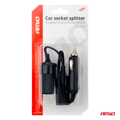 ΑΝΤΑΠΤΟΡΑΣ ΑΝΑΠΤΗΡΑ ΔΙΠΛΟΣ ΜΕ ΚΑΛΩΔΙΟ 12/24V AMIO - 1 τεμ.