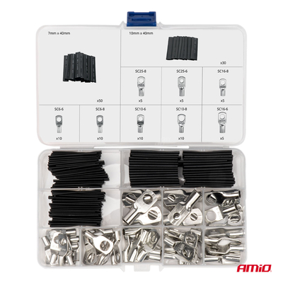 ΣΥΝΔΕΣΜΟΙ ΚΑΛΩΔΙΩΝ & ΘΕΡΜΟΣΥΣΤΕΛΛΟΜΕΝΟΙ ΣΩΛΗΝΕΣ ΣΕΤ ΔΙΑΦΟΡΑ ΜΕΓΕΘΗ AMIO - 140 τεμ.