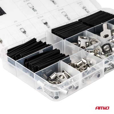 ΣΥΝΔΕΣΜΟΙ ΚΑΛΩΔΙΩΝ & ΘΕΡΜΟΣΥΣΤΕΛΛΟΜΕΝΟΙ ΣΩΛΗΝΕΣ ΣΕΤ ΔΙΑΦΟΡΑ ΜΕΓΕΘΗ AMIO - 140 τεμ.