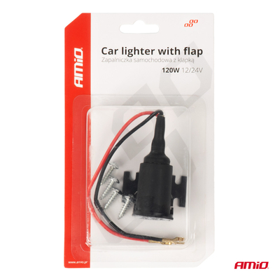 ΠΡΙΖΑ ΜΕ ΜΟΝΗ ΥΠΟΔΟΧΗ ΓΙΑ ΦΙΣ ΑΝΑΠΤΗΡΑ 12/24V ΜΕ ΠΡΟΣΤΑΤΕΥΤΙΚΟ ΚΑΠΑΚΙ AMIO - 1 τεμ.