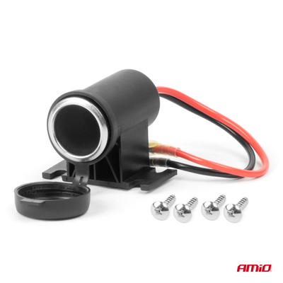 ΠΡΙΖΑ ΜΕ ΜΟΝΗ ΥΠΟΔΟΧΗ ΓΙΑ ΦΙΣ ΑΝΑΠΤΗΡΑ 12/24V ΑΔΙΑΒΡΟΧΗ AMIO - 1 τεμ.