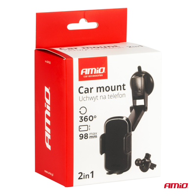 ΒΑΣΗ ΣΤΗΡΙΞΗΣ ΚΙΝΗΤΟΥ ΓΙΑ ΤΖΑΜΙ/ΑΕΡΑΓΩΓΟ 360° ΜΕ ΡΥΘΜΙΖΟΜΕΝΟ ΜΠΡΑΤΣΟ AMIO - 1 τεμ.