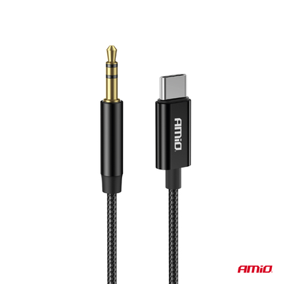 ΚΑΛΩΔΙΟ ΣΥΝΔΕΣΗΣ ΑΝΤΑΠΤΟΡΑΣ ΑΠΟ USB-C ΣΕ AUX MINI JACK 3.5mm 1m AMIO - 1 Τεμ.