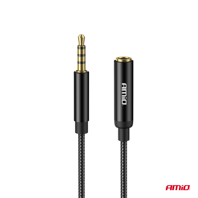 ΚΑΛΩΔΙΟ ΣΥΝΔΕΣΗΣ AUX MINI JACK ΑΠΟ ΑΡΣΕΝΙΚΟ 3.5mm ΣΕ ΘΗΛΥΚΟ 3.5mm 2m AMIO - 1 Τεμ.