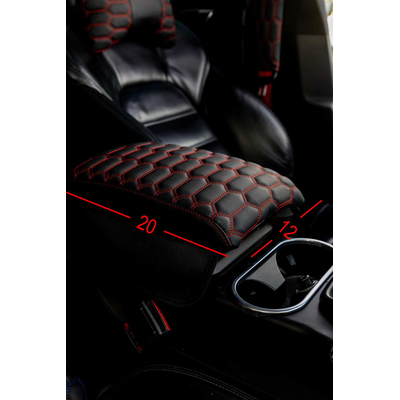 Κάλυμμα τεμπέλη αυτοκινήτου με μαξιλάρι - Δερματίνη - Small - Red - 200857