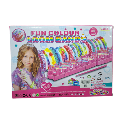 Σετ κατασκευής βραχιολιών DIY με λαστιχάκια - J197-1 - 1600pcs - 004261