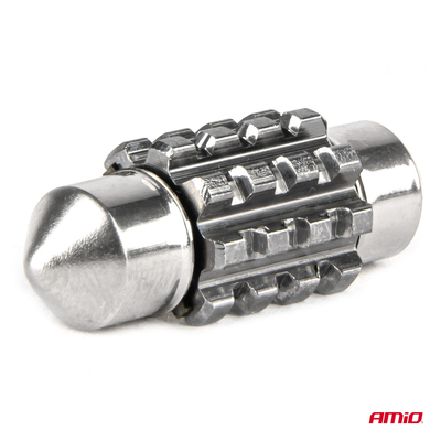 ΛΑΜΠΑΚΙΑ ΠΛΑΦΟΝΙΕΡΑΣ 31mm 12/24V C5W 5500K 12xSMD 2016 CAN-BUS FESTOON (ΛΕΥΚΟ) ΑΜΙΟ - 2 ΤΕΜ.