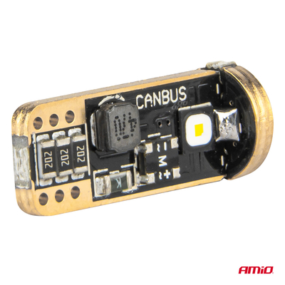 ΛΑΜΠΑΚΙΑ T10 W5W 12V/24V LED CAN-BUS 3xSMD 3838 ΛΕΥΚΟ 5500K ΑΜΙΟ - 2 ΤΕΜ.