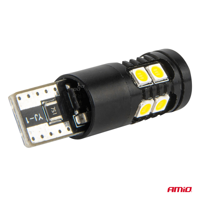 ΛΑΜΠΑΚΙΑ T10 W5W 12V/24V LED CAN-BUS 13xSMD 3030 ΛΕΥΚΟ 5500K ΑΜΙΟ - 2 ΤΕΜ.