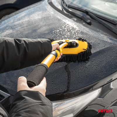 ΒΟΥΡΤΣΑ ΚΑΘΑΡΙΣΜΟΥ ΜΕ ΤΗΛΕΣΚΟΠΙΚΟ ΚΟΝΤΑΡΙ 46-100cm & 3 ΠΑΝΑΚΙΑ ΚΑΘΑΡΙΣΜΟΥ ΜΙΚΡΟΦΙΜΠΡΑ  ΑΜΙΟ - 1 ΤΕΜ.