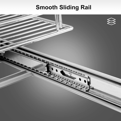 VEVOR Pull Out Blind Corner ντουλάπι, 15,7 ιντσών Ανοιγόμενο από Chrome Soft Close Blind Corner Τέσσερις ράφι, Ανθρακούχο ατσάλι τυφλό γωνιακό ντουλάπι για ελάχιστο μέγεθος ντουλαπιού 31,5\&#039;\&#039;Wx20,5\&#039;\&#039;Dx25,6\&#039;\&#039;H