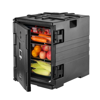Βάση μεταφοράς φαγητού VEVOR Insulated, Hot Box 82 Qt για Catering, LLDPE Food Box Carrier με διπλές πόρπες, θερμαντήρας φαγητού εμπρός φόρτωσης με λαβές, στοιβαζόμενος τελικός φορτωτής για εστιατόριο, καντίνα κ.λπ. Bla