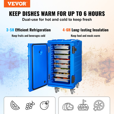 VEVOR Insulated Food Carrier Stackable Catering Dishbox 120L Chafing Dish