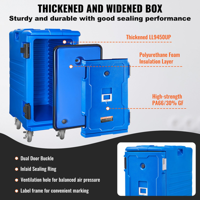 VEVOR Insulated Food Carrier Stackable Catering Dishbox 120L Chafing Dish