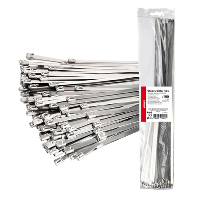 ΔΕΜΑΤΙΚΑ/ΔΕΤΙΚΑ ΚΑΛΩΔΙΩΝ TIE WRAP (ΤΑΙΡΑΠ) ΜΕΤΑΛΛΙΚΑ 7,9 x 600mm ΑΜΙΟ - 100 ΤΕΜ.