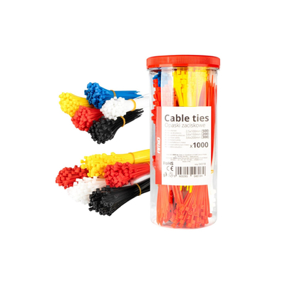 ΔΕΜΑΤΙΚΑ/ΔΕΤΙΚΑ ΚΑΛΩΔΙΩΝ TIE WRAP(ΤΑΙΡΑΠ) 2.5x100mm/3.6x150mm/3.6x200mm ΣΕ ΔΙΑΦΟΡΑ ΧΡΩΜΑΤΑ ΣΕΤ ΑΜΙΟ - 1000 ΤΕΜ.