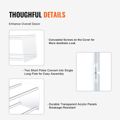 VEVOR 2PCS 31,5 ιντσών/80 εκ. Σταντ για λουλούδια γάμου, με ακρυλικό laminate, ακρυλικό βάζο με στήλη γεωμετρικά στηρίγματα στο κέντρο, φλοράλ ράφι για δεξίωση εκδηλώσεων T-Stage, Διακόσμηση για πάρτι σπιτιού