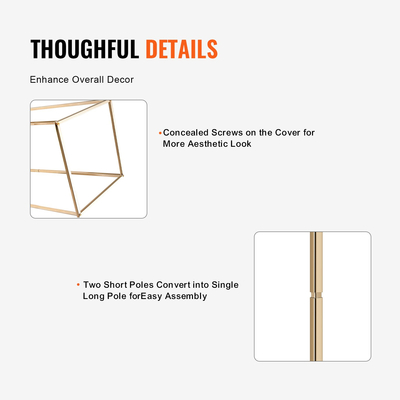 VEVOR 2PCS 31,5 ιντσών/80cm σταντ για λουλούδια γάμου, μεταλλικό βάζο με στήλη γεωμετρικές βάσεις, χρυσό ορθογώνιο φλοράλ ράφι για δεξίωση εκδηλώσεων T-Stage, Διακόσμηση σπιτιού για πάρτι